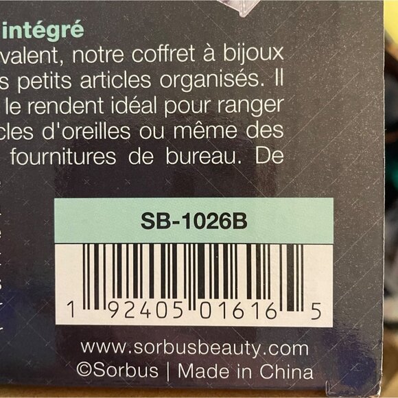 Folding Jewelry Organizer Case with Built in Mirror by Sorbus Beauty - Picture 8 of 10